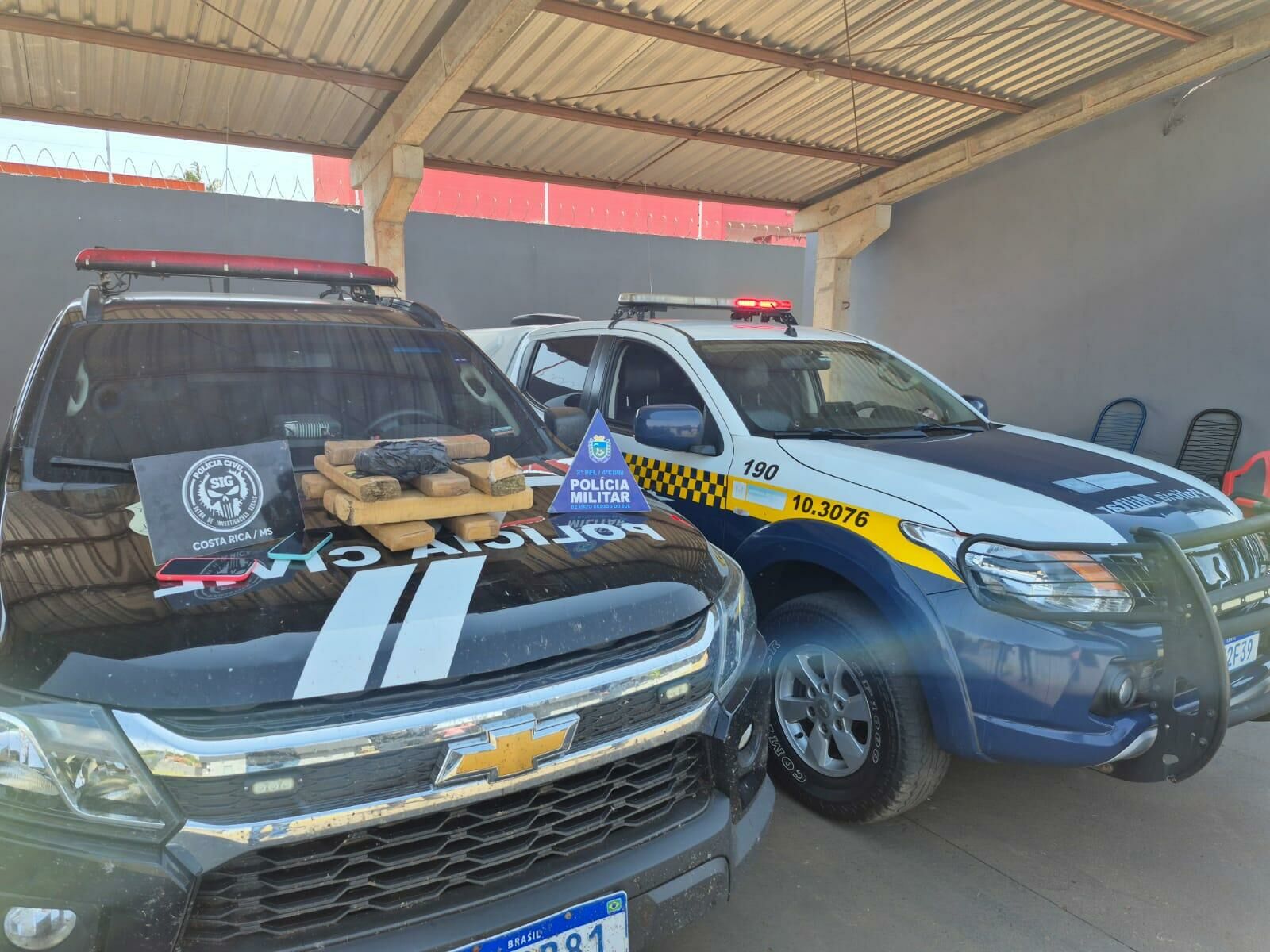 Imagem de compartilhamento para o artigo Traficante é preso e mais de 9 kg de maconha é apreendida em ação conjunta em Costa Rica da MS Todo dia